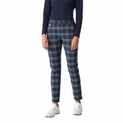 Rohnisch Ladies Bell Chino Pants Navy Check