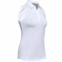 Under Armour Ladies Zinger Sleeveless Polo Shirt White (100)