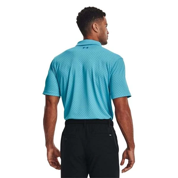 Under Armour Gents Performance Printed Polo Blue (481) - Image 4
