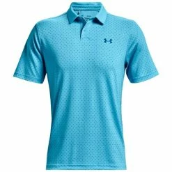 Under Armour Gents Performance Printed Polo Blue (481)