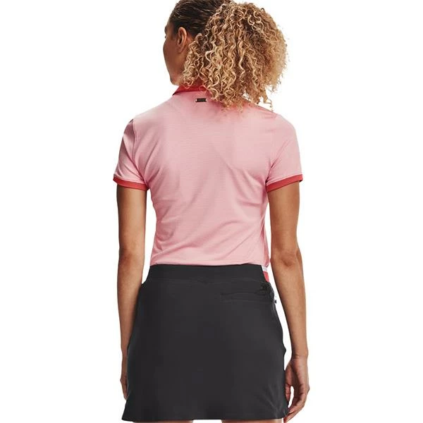 Under Armour Ladies Zinger Novelty Polo Shirt Pink (658) - Image 4