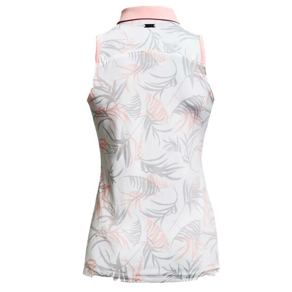 Under Armour Ladies Zinger Sleeveless Novelty Polo Shirt White (100) - Image 2