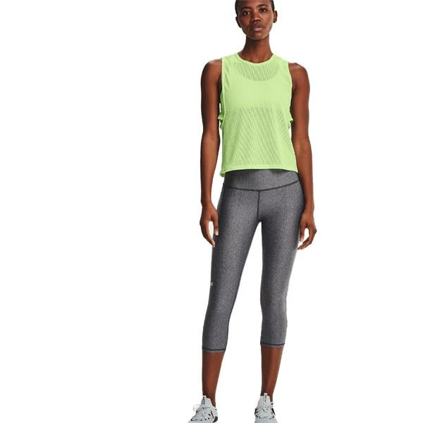 Under Armour Ladies HeatGear® Armour No-Slip Waistband Capri Charcoal (019) - Image 3