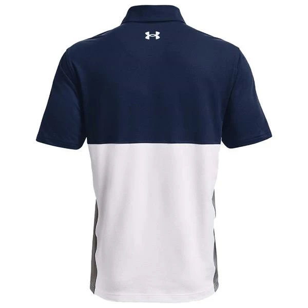 Under Armour Gents Performance Blocked Polo Shirt Academy (408) - Image 2