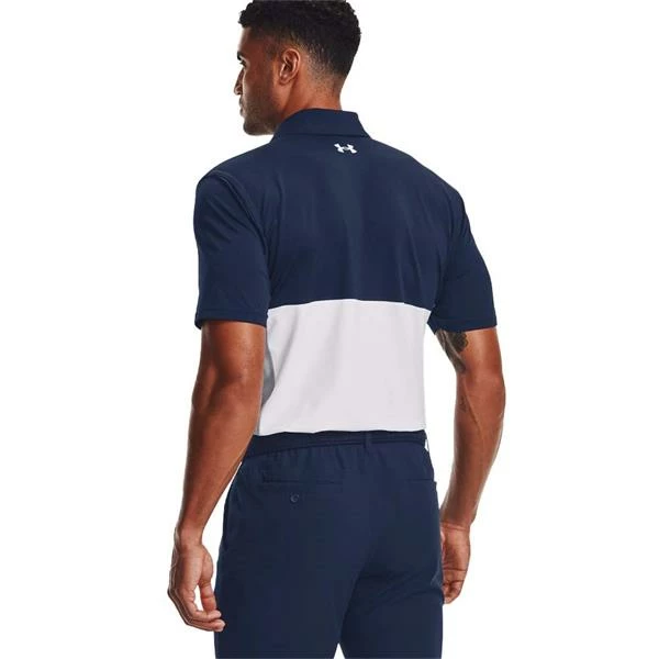 Under Armour Gents Performance Blocked Polo Shirt Academy (408) - Image 4