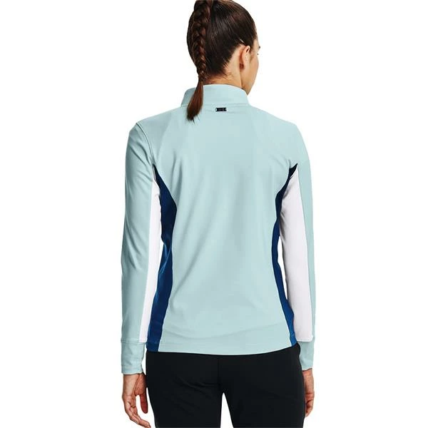 Under Armour Ladies Storm Midlayer ½ Zip Blue (Fuse Teal - White 469) - Image 3