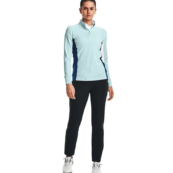 Under Armour Ladies Storm Midlayer ½ Zip Blue (Fuse Teal - White 469) - Image 4