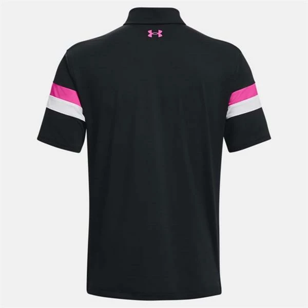 Under Armour Gents Tee To Green Color Block Polo Shirt Black (001) - Image 2