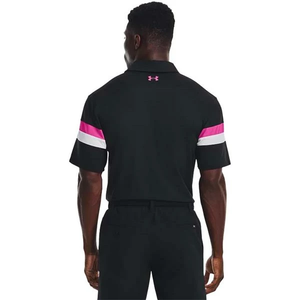 Under Armour Gents Tee To Green Color Block Polo Shirt Black (001) - Image 4