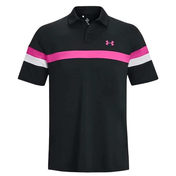 Under Armour Gents Tee To Green Color Block Polo Shirt Black (001)