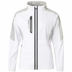 ABACUS Ladies Bounce Rain Jacket White - Light Grey