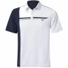 Mizuno Gents QD Elite Panel Polo Shirt White