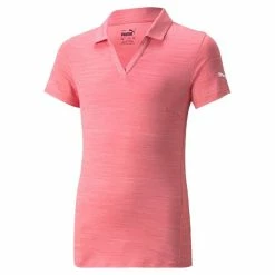 Puma Junior - Girls Cloudspun Free Polo Shirt Rapture Rose Heather