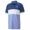 Puma Gents Cloudspun Highway Polo Shirt Blazing Blue - Lavender Pop