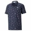 Puma Gents MATTR Sunnies Polo Shirt Navy - Pink