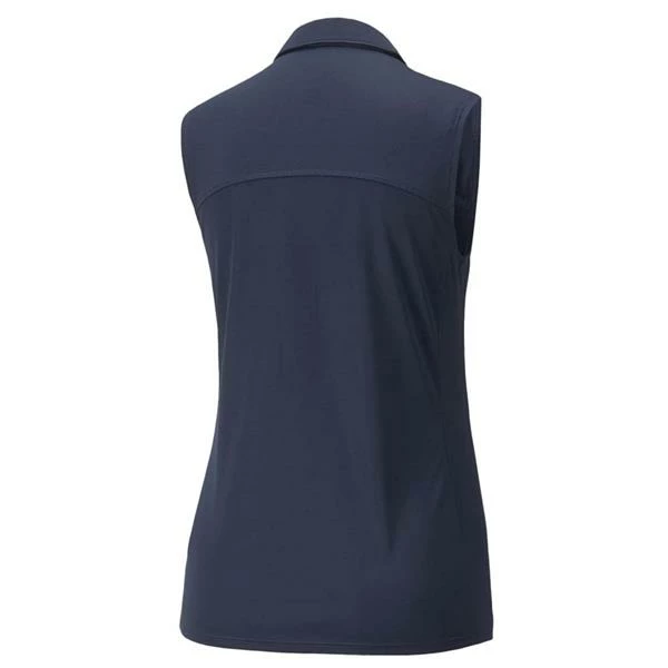 Puma Ladies Gamer Sleeveless Polo Navy Blazer - Image 2