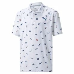 Puma Junior - Boys MATTR Sunnies Polo Bright White - Bright Cobalt