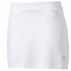 Puma Junior Girls Knit Skirt Bright White