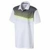 Puma Junior - Boys Road Map Polo Shirt White - Acid - Lime