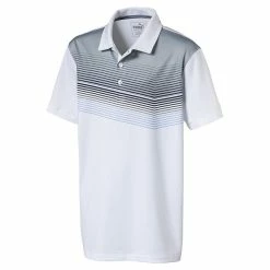 Puma Junior - Boys Road Map Polo Shirt White - Peacoat