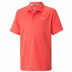 Puma Junior - Boys Essential Polo Shirt Hot Coral
