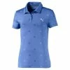 Puma Girls Ditsy Polo Shirt Ultramarine