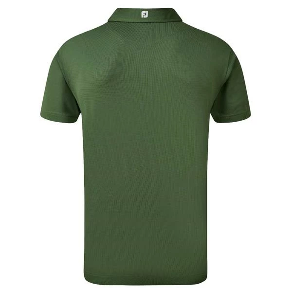 FootJoy Gents Stretch Pique Solid Polo Shirt Olive - Image 2