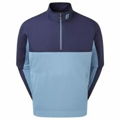 FootJoy Gents HydroKnit Waterproof Half Zip Navy - Denim