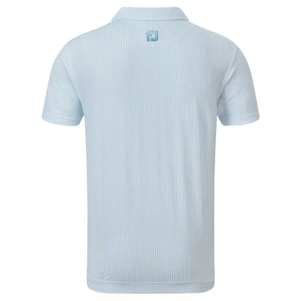 FootJoy Gents Zig Zag Lisle Print Shirt Dusk Blue - Image 2