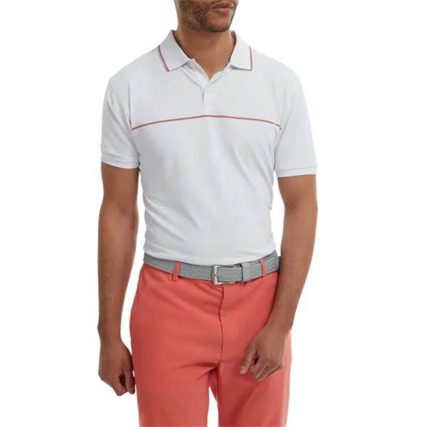 FootJoy Gents Small Details Pique Shirt White - Image 3
