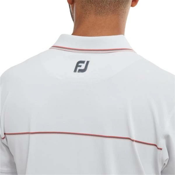 FootJoy Gents Small Details Pique Shirt White - Image 4