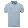 FootJoy Gents Tonal Trim Solid Pique Shirt Grey