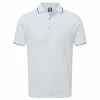 FootJoy Gents Push Play Pique Shirt White - Lavender