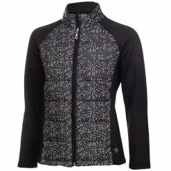 Green Lamb Ladies Maggie Padded Printed Jacket Petal Black