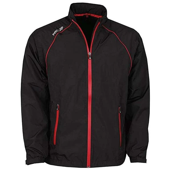 ProQuip Gents Aquatec Waterproof Jacket Black - Red