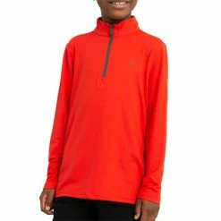 Calvin Klein Golf Kids Newport 1/2 Zip Top Fiery Red