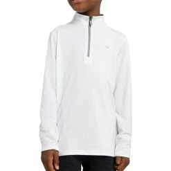 Calvin Klein Golf Kids Newport 1/2 Zip Top White