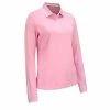 Callaway Ladies Long Sleeve Polo Shirt With Ribbing Lilac (693)