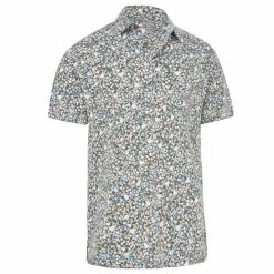 Callaway Gents Artificial Nature Print Polo Shirt Black Lichen (383)