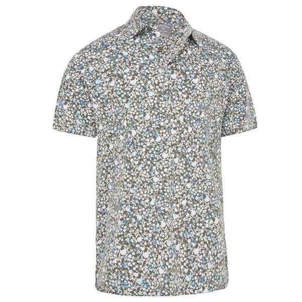 Callaway Gents Artificial Nature Print Polo Shirt Black Lichen (383)