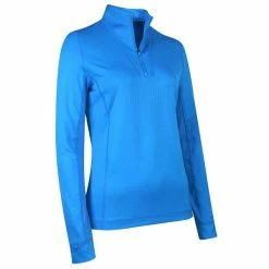 Callaway Ladies ¼ Zip Chev Top Blue Sea Star (476)