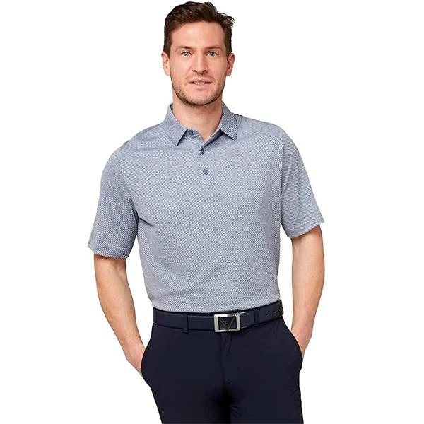 Callaway Gents Ventilated Heathered Polo Shirt Blue Horizon (435) - Image 2