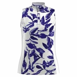 Callaway Ladies Sleeveless Soft Focus Floral Polo White (123)