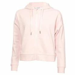 Calvin Klein Golf Ladies Capa Full Zip Hoodie Ice Pink