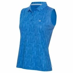Calvin Klein Golf Ladies Avon Sleeveless Polo Yale Blue