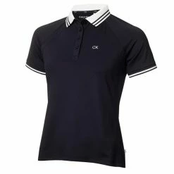 Calvin Klein Golf Ladies Genesee Polo Shirt Navy - White
