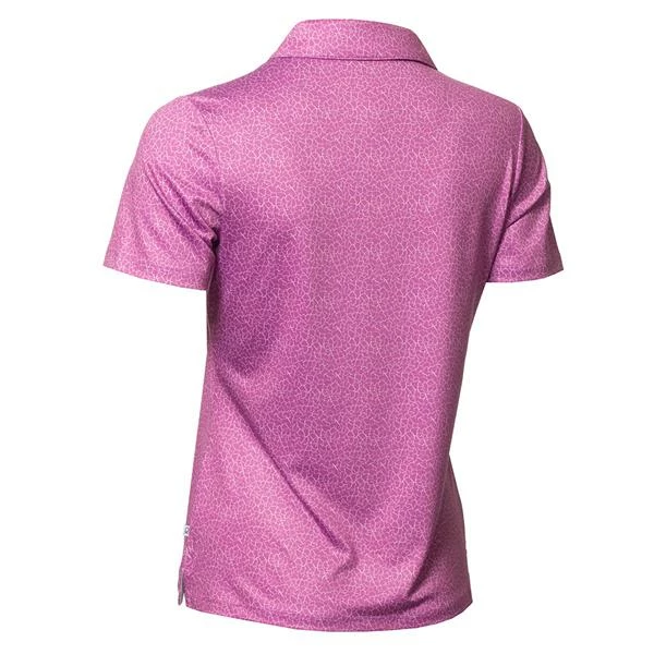 Calvin Klein Golf Ladies Crackle Polo Shirt Orchid - White - Image 2