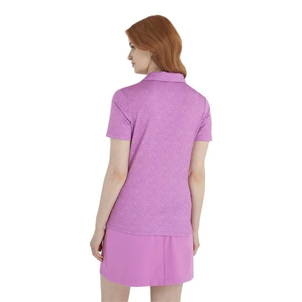 Calvin Klein Golf Ladies Crackle Polo Shirt Orchid - White - Image 4