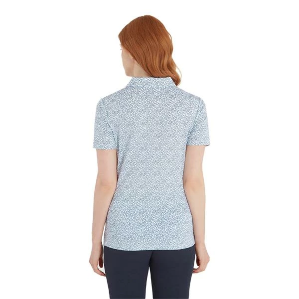 Calvin Klein Golf Ladies Crackle Polo Shirt White - Navy - Image 4