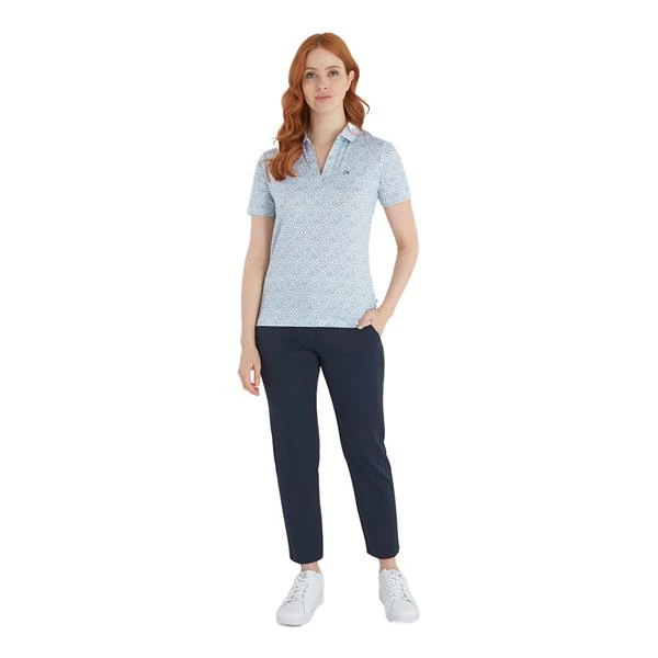 Calvin Klein Golf Ladies Crackle Polo Shirt White - Navy - Image 5